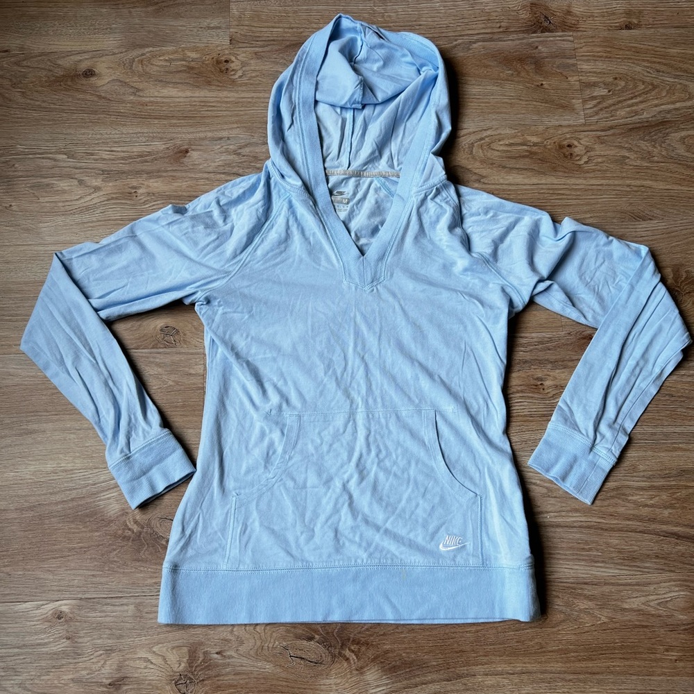 Nike Sweatshirt Pullover Hoodie Light Blue Women’s Size Medium